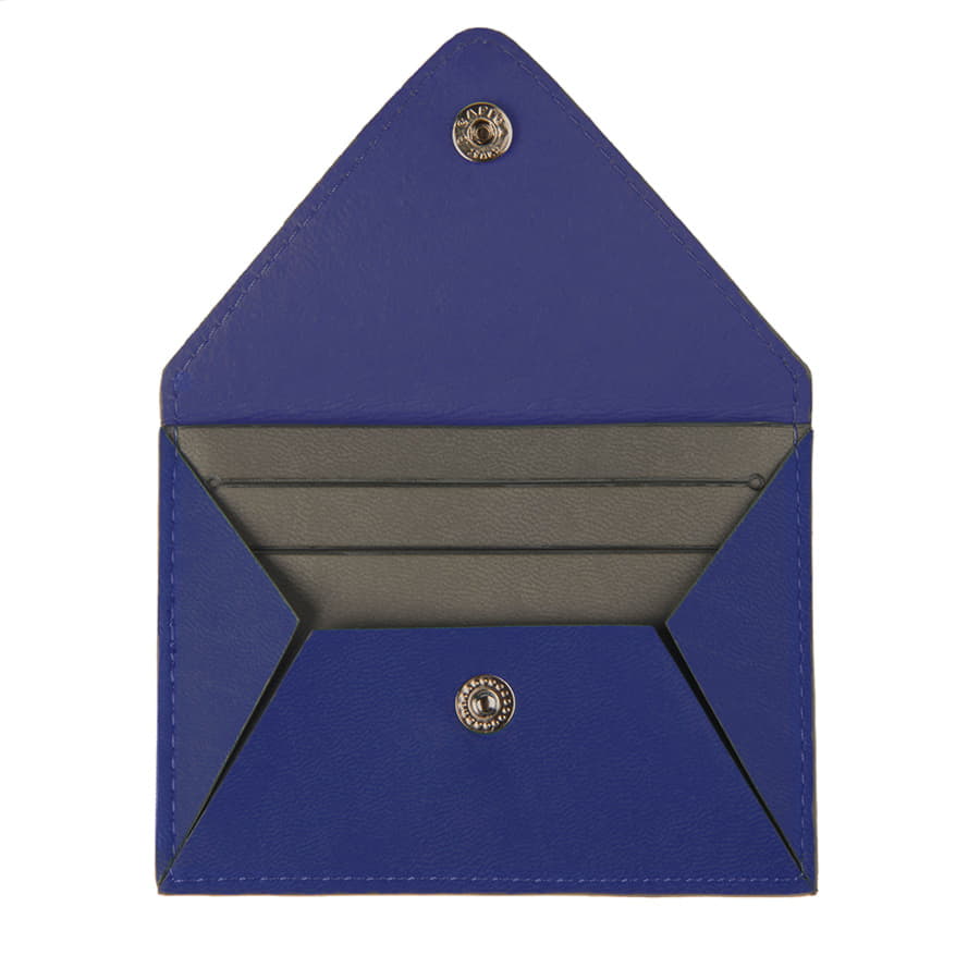 Холдер для карт "Sincerity", 7*11,5 см, PU, голубой с серым