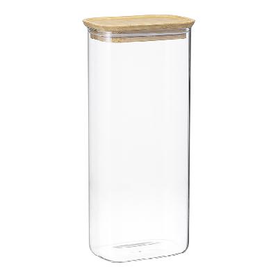 Банка для хранения прямоная glass bamboo, 2 л