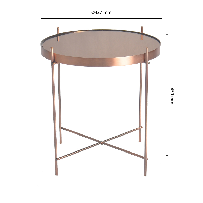 Столик josen, D43 см, медный