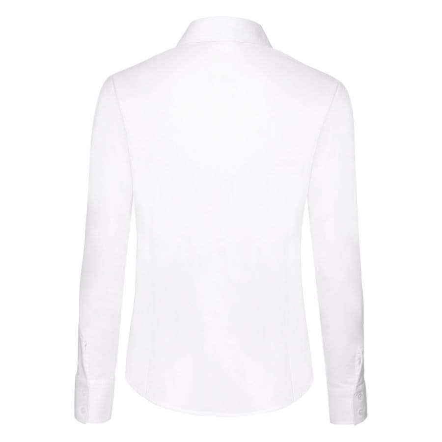 Рубашка "Lady-Fit Long Sleeve Oxford Shirt", белый_XS, 70% х/б, 30% п/э, 130 г/м2