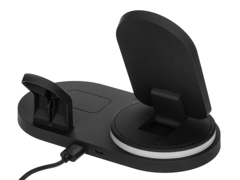 Складная зарядная станция с беспроводной зарядкой Flashport, 15 Вт