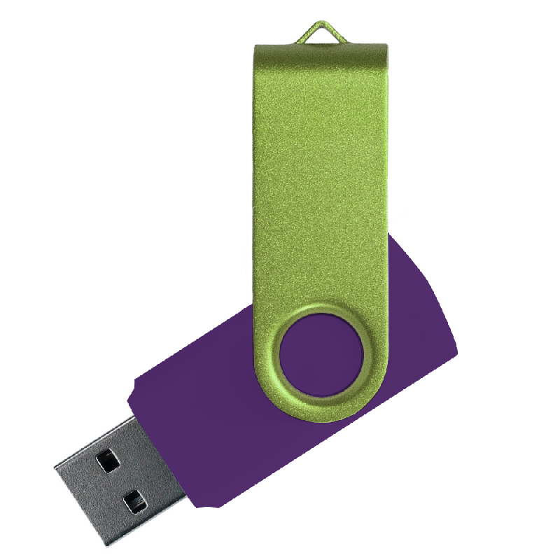 Флеш накопитель USB 2.0 Twister Сolor Mix 16GB, пластик Софт Тачметалл