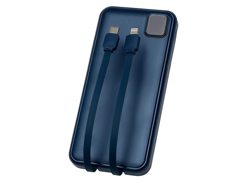 Внешний аккумулятор со встроенными кабелями Фрэйм, 10000мач