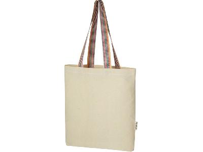 Эко-сумка Rainbow из переработанного хлопка с передним карманом