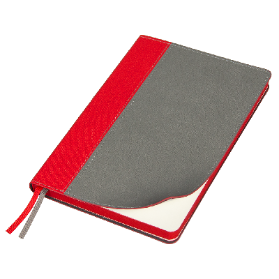 Ежедневник Flexy Viva Latte Sand Color A5,  с красным, недатированный, в гибкой обложке