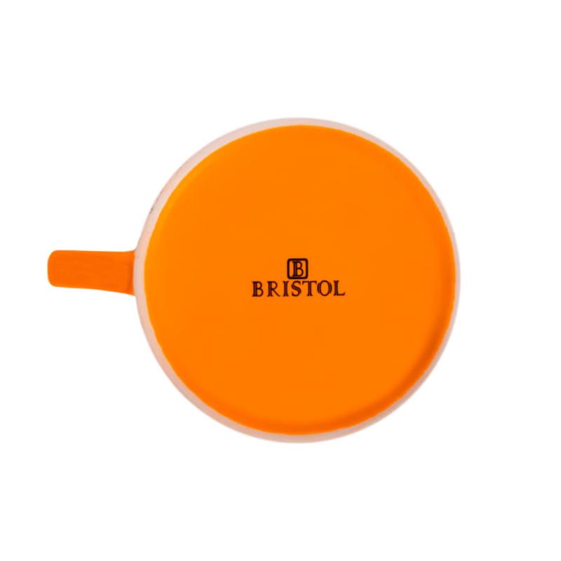 Чайная пара ICE CREAM, голубой с белым кантом, 200 мл, фарфор