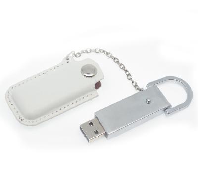 Флеш накопитель USB 2.0 Palermo в кожаном чехле 16GB, металл