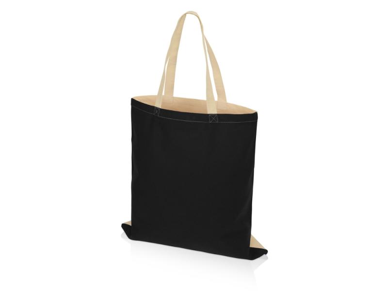 Сумка для шопинга Twin двухцветная из хлопка, 180 г/м2