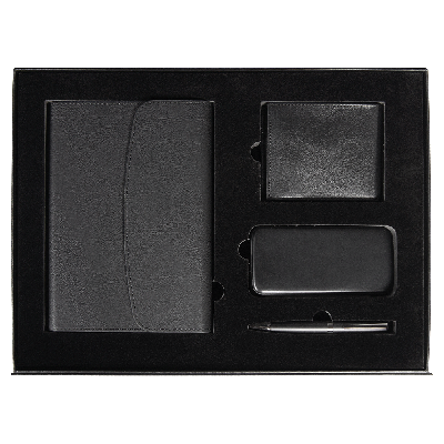 Набор подарочный Solution Prestige Quadro ( ежедневник в суперобложке, кошелек, аккумулятор «Universal», ручка)