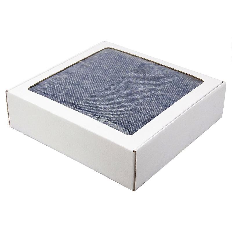 Плед акриловый Super Soft Nature размер 120*160 см, плотность 450грм2,  в подарочной белой крафтовой коробке с окошком