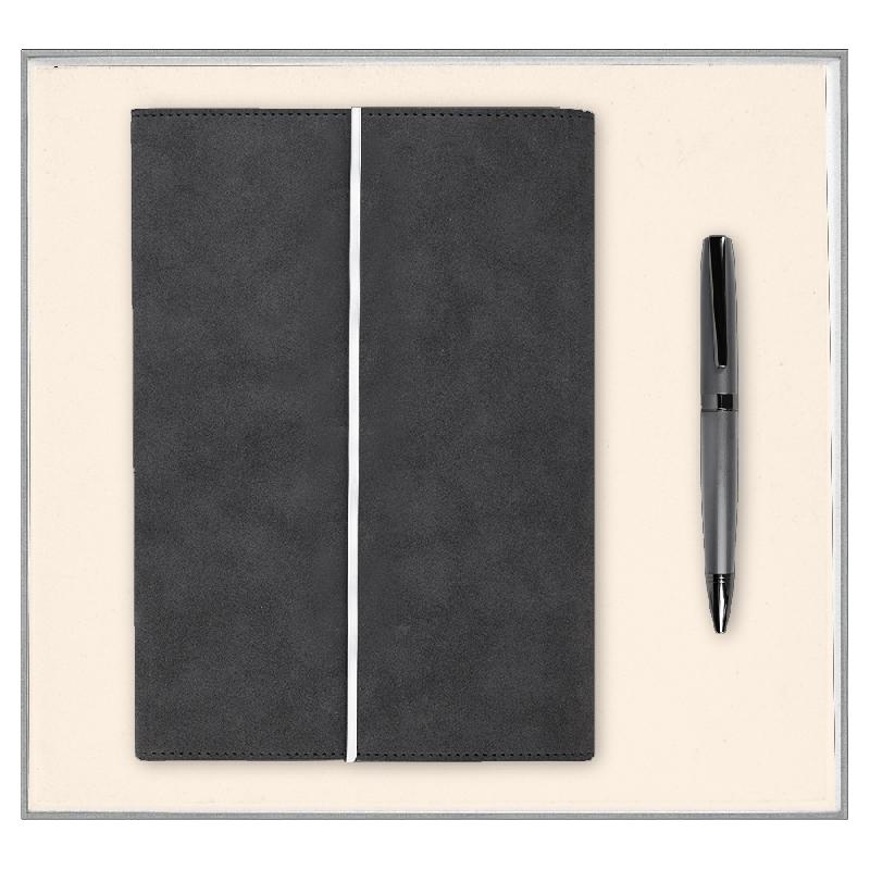 Набор подарочный Solution Prestige Duo (Ежедневник в суперобложке Country Galaxy Nuba A5+, Ручка шариковая матовая Prime)