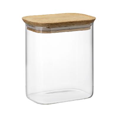 Банка для хранения прямоная glass acacia, 950 мл