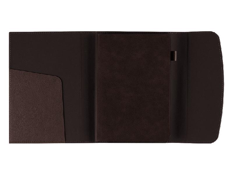 Ежедневник в суперобложке Country Bergamo Synergy A5+, недатированный, в твердой обложке. Коричневый срез