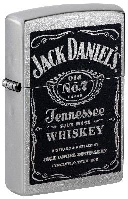 Зажигалка ZIPPO Jack Daniels® с покрытием Street Chrome, латунь, 38x13x57мм