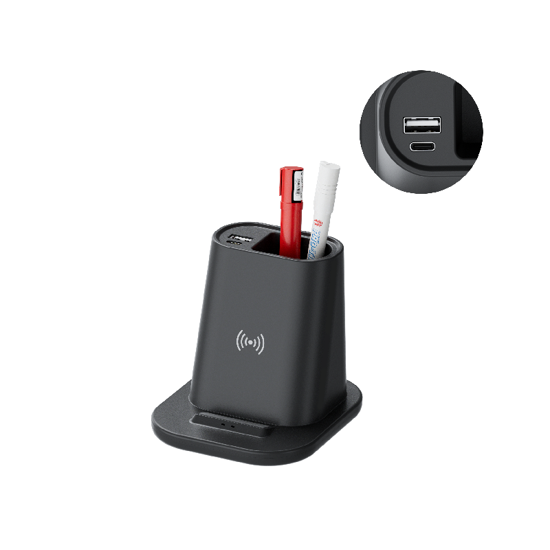 Настольный органайзер  15 Watt Fast Charge   c беспроводной зарядкой, вентилятором и лампой