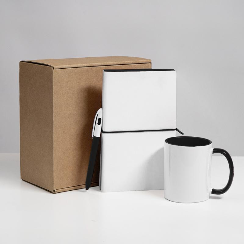 Набор подарочный WHITE VEIL: блокнот, ручка, кружка, белый/красный