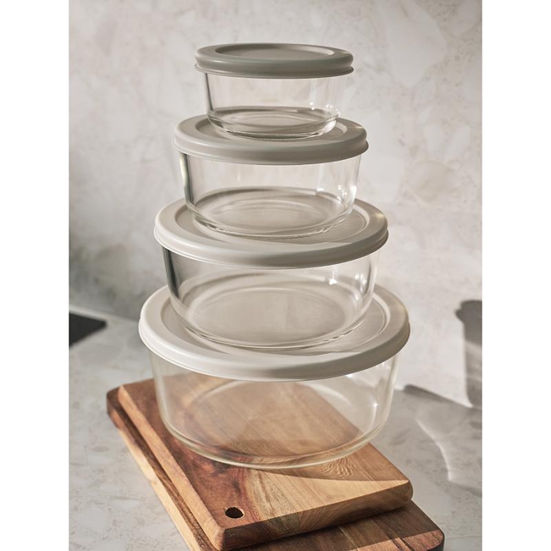 Набор контейнеров для запекания и хранения круглые с крышками, 4 шт.