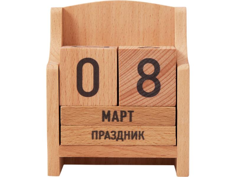 Вечный календарь из бука