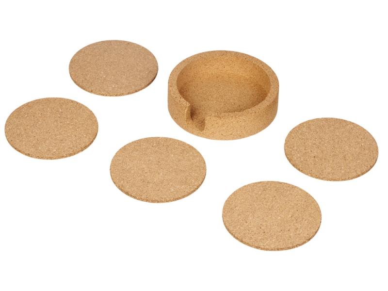 Набор костеров из пробки на подставке Krock