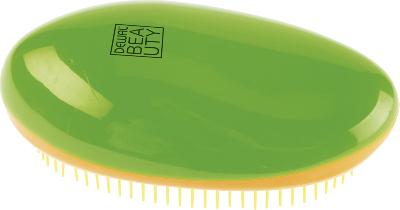 Щетка массажная DEWAL BEAUTY, для легкого расчесывания волос,овальная,  зеленооранжево