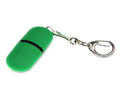 USB 2.0- флешка Goutte Soft-touch на 128 Гб каплевидной формы