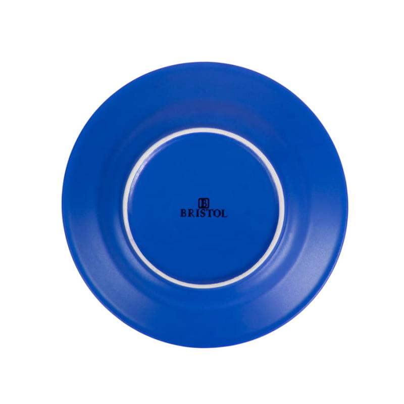 Чайная пара ICE CREAM, голубой с белым кантом, 200 мл, фарфор