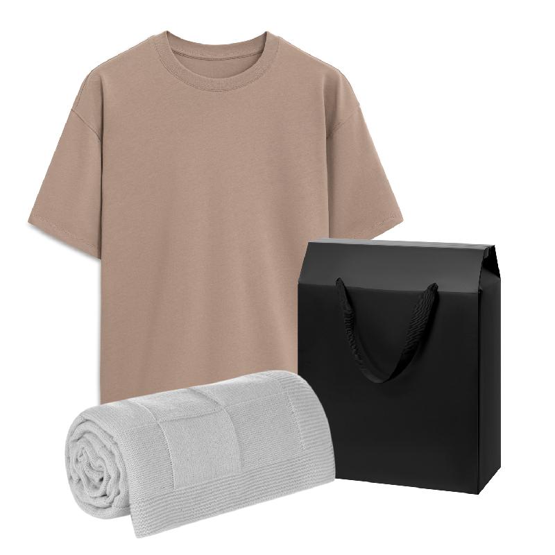 Набор с одеждой RUST (футболка, плед), мокко, ML