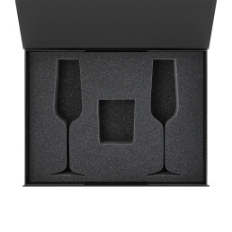 Ложемент под свечу Энигма (Enigma) + 2 бокала для шампанского в среднюю коробку-трансформер (арт. 695721)
