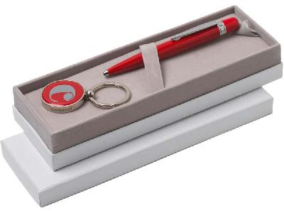 Подарочный набор: брелок с флеш-картой на 4 Гб, ручка шариковая