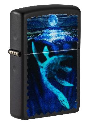Зажигалка ZIPPO Lock Ness с покрытием Black Light, латунь, овая 38x13x57 мм