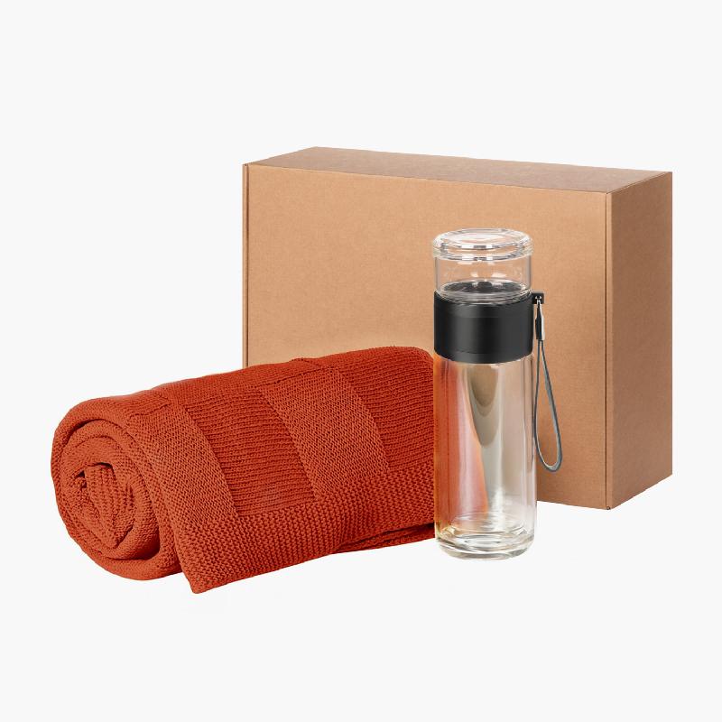 Подарочный набор Terso, Cella,  (плед, термобутылка)