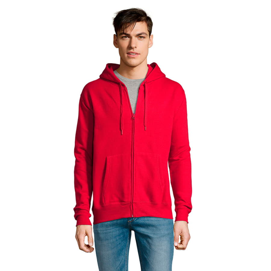 Толстовка "Seven Men", красный_S, 50% хлопок, 50% полиэстер, 280м/г2