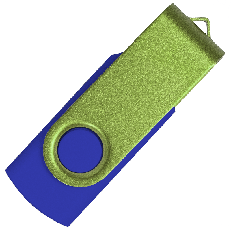 Флеш накопитель USB 2.0 Twister Сolor Mix 16GB, пластик Софт Тачметалл