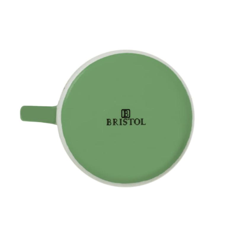 Чайная пара ICE CREAM, голубой с белым кантом, 200 мл, фарфор