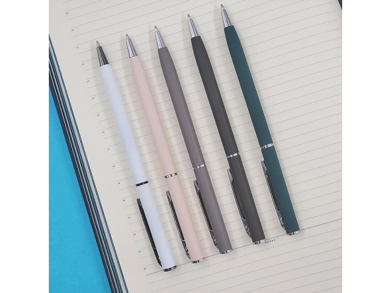 Ручка металлическая шариковая Palermo, софт-тач