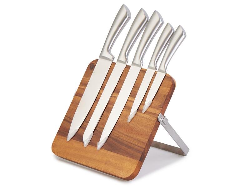 Набор ножей на магнитной подставке Терон