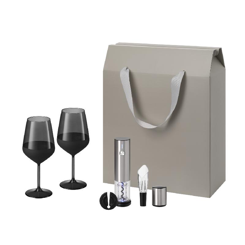 Подарочный набор Black Edition, Vintaro (2 бокала + набор для вина)