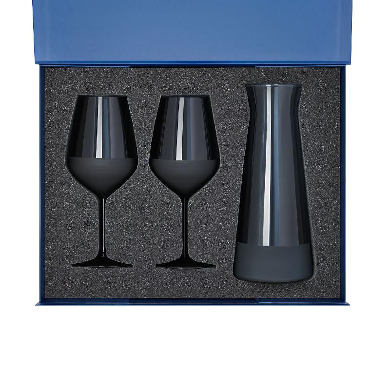 Подарочный набор декантер + 2 бокала для вина Sapphire в синей коробке