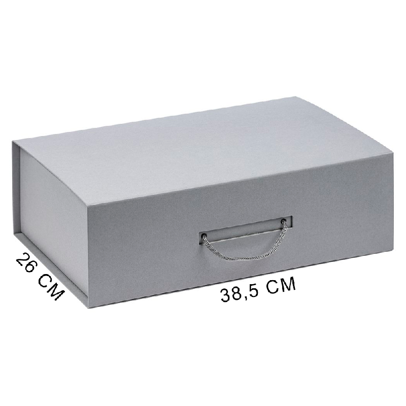Подарочная коробка, размер 38,5*26*10,5 см, Solution Prestige Big Case Linen агнитным клапаном и ручкой