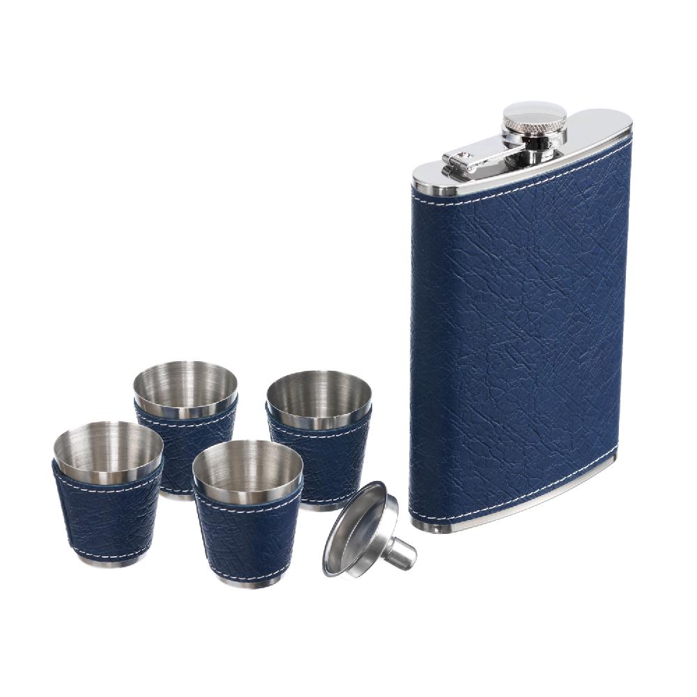 Набор SQuire фляга 0,24 л, 4 стопки, воронка, искусственная кожа