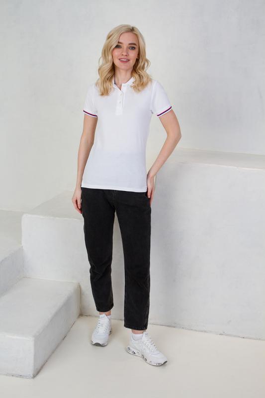 Рубашка поло женская STAN  триколор хлопок/полиэстер 185