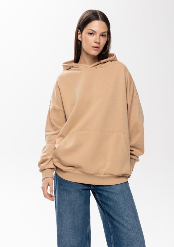 Худи унисекс STAN оверсайз футер без начёса 350, 66, Бежевый (54)