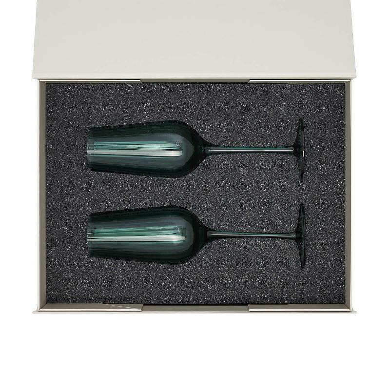 Подарочный набор 2 бокала для шампанского Capri в серой коробке