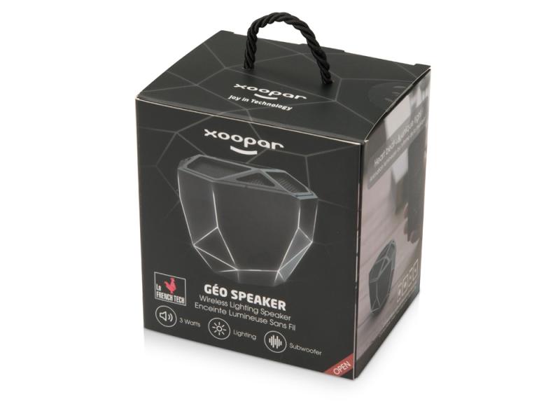 Портативная колонка Geo, белая подсветка