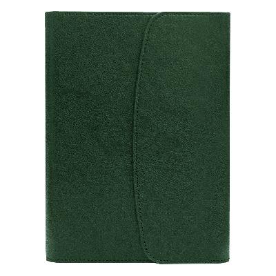 Ежедневник в суперобложке Country Bergamo Synergy A5+, недатированный, в твердой обложке. Зеленый срез