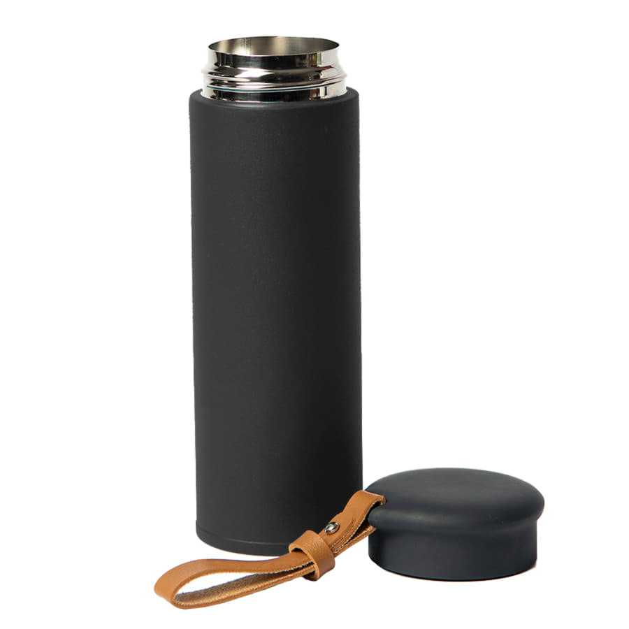 Термос вакуумный STRIPE, голубой, нержавеющая сталь, 450 мл