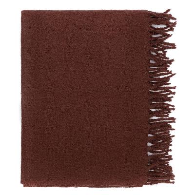 Плед мохер шоколадного цвета из коллекции essential, 130х180 см