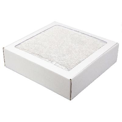 Плед акриловый Super Soft Nature размер 120*160 см, плотность 450грм2,  в подарочной белой крафтовой коробке с окошком