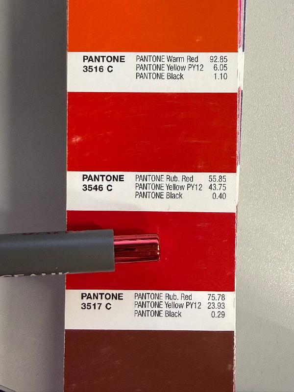 Ручка шариковая Snap Mirror матовая, металл,  с красным