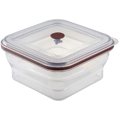 Контейнер для переноски и хранения силикон квадратный складной silikobox, 1,2 л